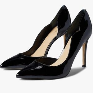 Guess Glossy Black Calidi Heels Size 7.5